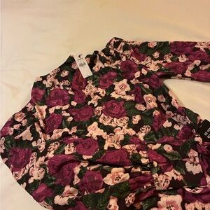 Express Floral Mini Dress - Pink and Green